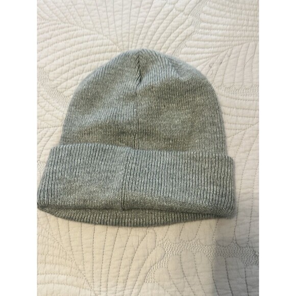 Adidas Men's Embroidered Logo Knit Cuff Beanie Gray & White, Performance Outdoor - Picture 2 of 3